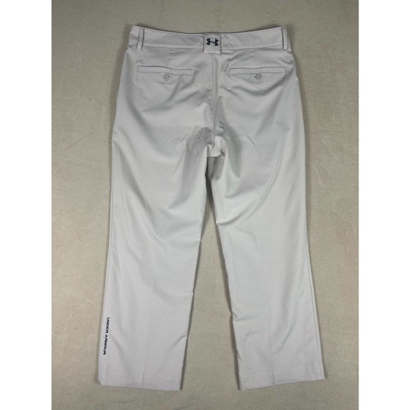 Under Armour Mens Golf Pants Straight Leg Regular Fit Mid Rise Stretch Beige - Picture 11 of 12